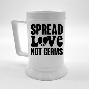 Retro Hippie Spread Love Not Germs Beer Stein