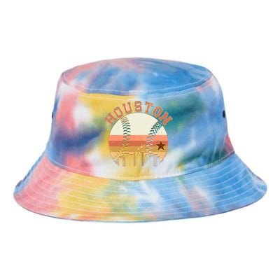 Retro Houston Baseball Fan Tie Dye Newport Bucket Hat