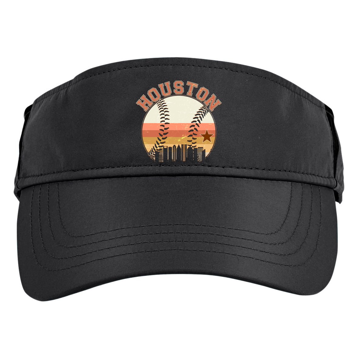 Retro Houston Baseball Fan Adult Drive Performance Visor