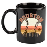 Retro Houston Baseball Fan 11oz C Handle Ceramic Mug