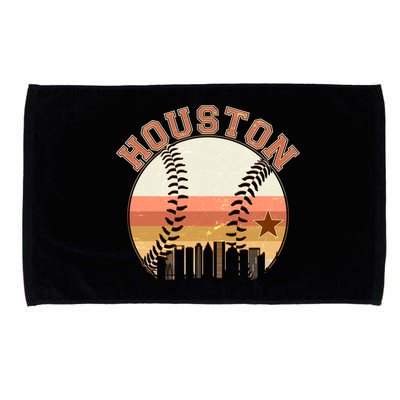 Retro Houston Baseball Fan Microfiber Hand Towel