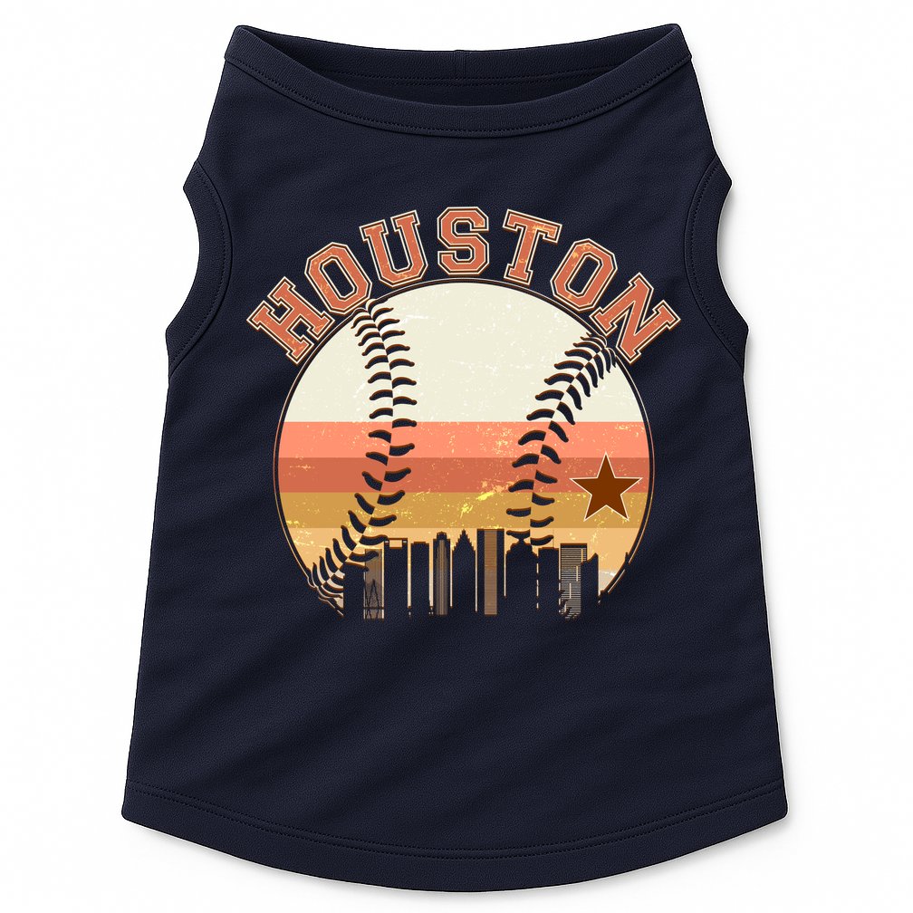 Retro Houston Baseball Fan Doggie Tank
