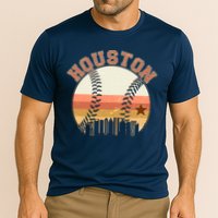 Retro Houston Baseball Fan Cooling Performance Crew T-Shirt