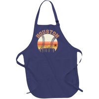 Retro Houston Baseball Fan Full-Length Apron With Pockets