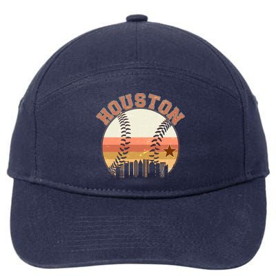 Retro Houston Baseball Fan 7-Panel Snapback Hat