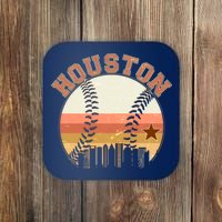 Retro Houston Baseball Fan Coaster