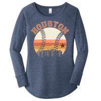 Retro Houston Baseball Fan Women's Perfect Tri Tunic Long Sleeve Shirt