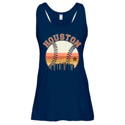 Retro Houston Baseball Fan Ladies Essential Flowy Tank