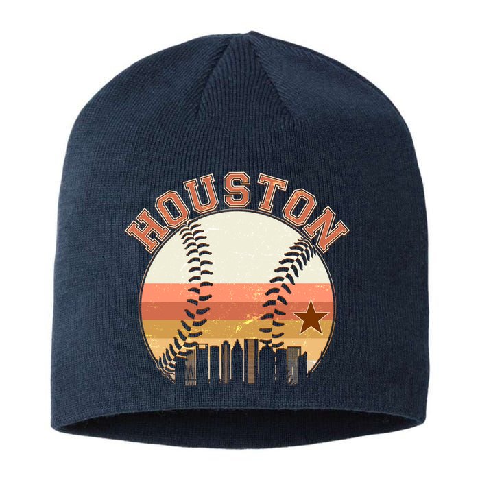 Retro Houston Baseball Fan Sustainable Beanie