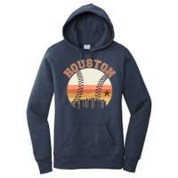 Retro Houston Baseball Fan Women's Pullover Hoodie