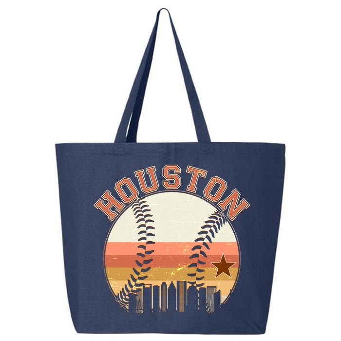 Retro Houston Baseball Fan 25L Jumbo Tote