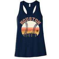 Retro Houston Baseball Fan Women's Racerback Tank