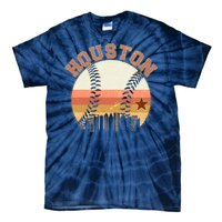 Retro Houston Baseball Fan Tie-Dye T-Shirt