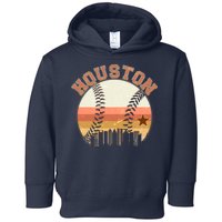 Retro Houston Baseball Fan Toddler Hoodie