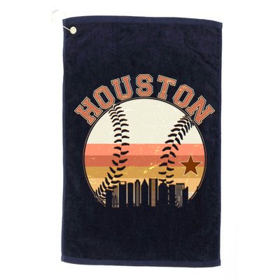 Retro Houston Baseball Fan Platinum Collection Golf Towel