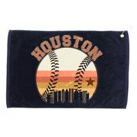 Retro Houston Baseball Fan Grommeted Golf Towel