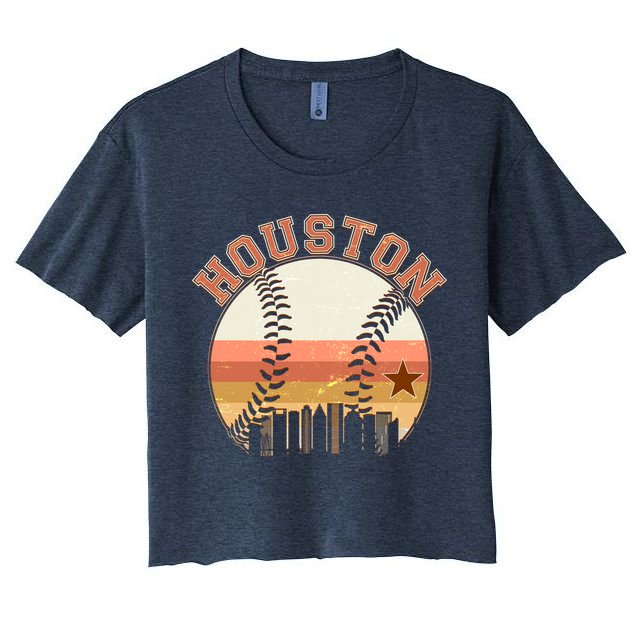 Retro Houston Baseball Fan Crop Top