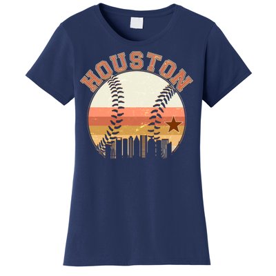 Retro Houston Baseball Fan Women's T-Shirt