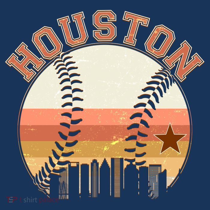 Retro Houston Baseball Fan Kids T-Shirt