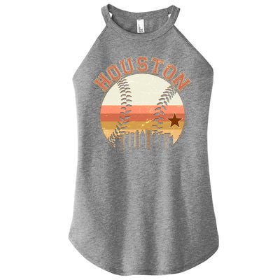 Retro Houston Baseball Fan Women’s Perfect Tri Rocker Tank