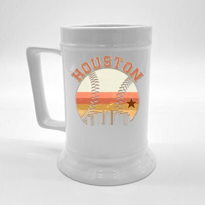 Retro Houston Baseball Fan Beer Stein