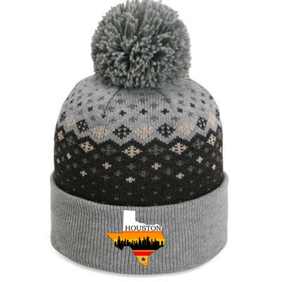 Retro Houston Texas Baseball Throwback The Baniff Cuffed Pom Beanie