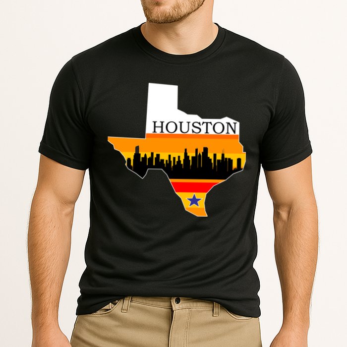 Retro Houston Texas Baseball Throwback Performance Shirt