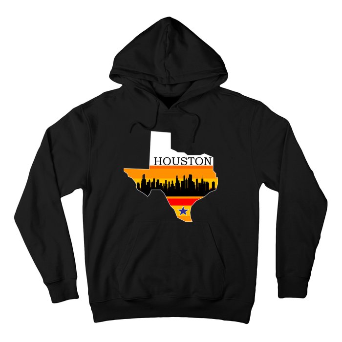 Retro Houston Texas Baseball Throwback Hoodie