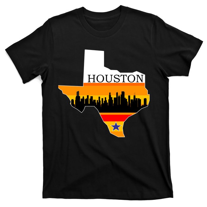 Retro Houston Texas Baseball Throwback T-Shirt