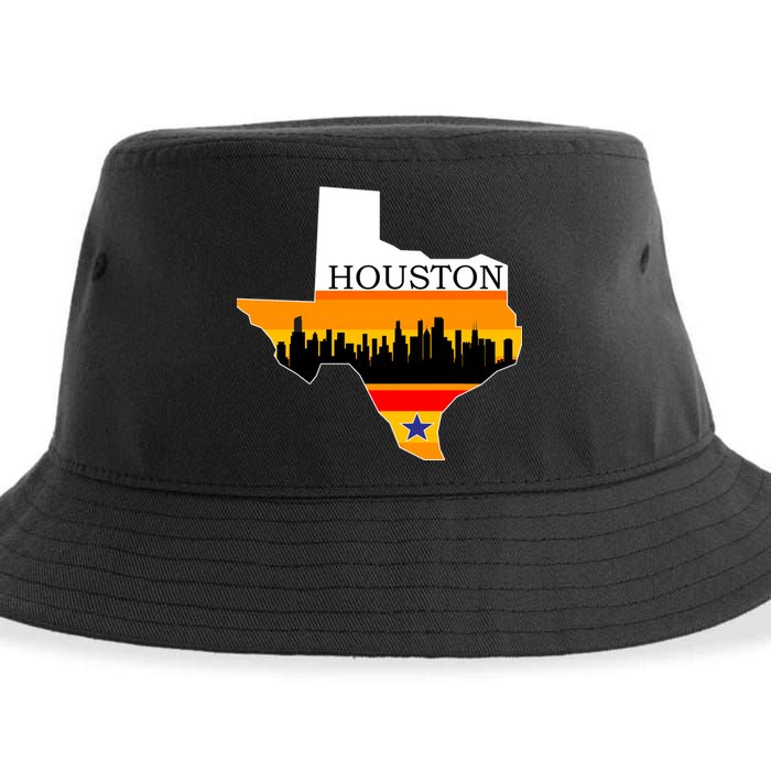 Retro Houston Texas Baseball Throwback Sustainable Bucket Hat