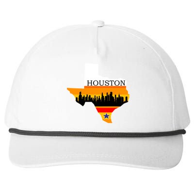 Retro Houston Texas Baseball Throwback Snapback Five-Panel Rope Hat