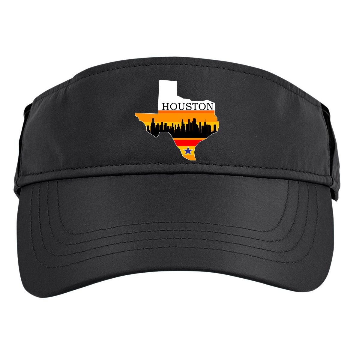 Retro Houston Texas Baseball Throwback Adult Drive Performance Visor