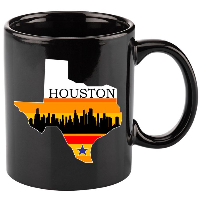Retro Houston Texas Baseball Throwback 11oz C Handle Ceramic Mug