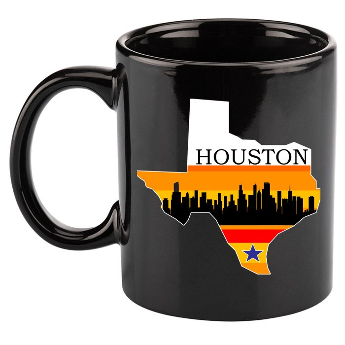 Retro Houston Texas Baseball Throwback 11oz C Handle Ceramic Mug