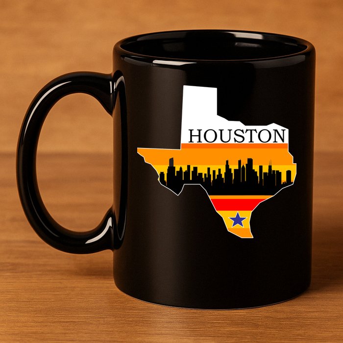 Retro Houston Texas Baseball Throwback 11oz C Handle Ceramic Mug