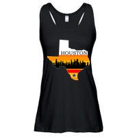 Retro Houston Texas Baseball Throwback Ladies Essential Flowy Tank