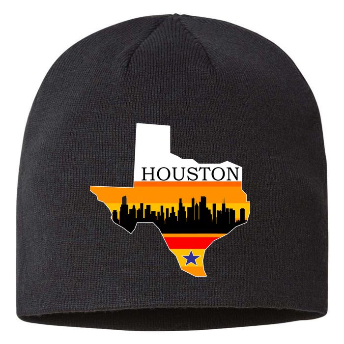 Retro Houston Texas Baseball Throwback Sustainable Beanie