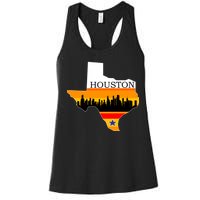 Retro Houston Texas Baseball Throwback Women's Racerback Tank