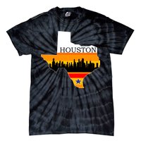 Retro Houston Texas Baseball Throwback Tie-Dye T-Shirt