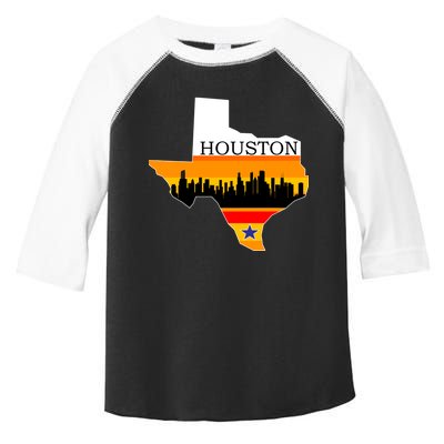 Retro Houston Texas Baseball Throwback Toddler Fine Jersey T-Shirt