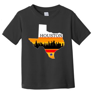 Retro Houston Texas Baseball Throwback Toddler T-Shirt