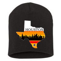 Retro Houston Texas Baseball Throwback Short Acrylic Beanie