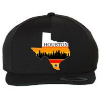 Retro Houston Texas Baseball Throwback Wool Snapback Cap