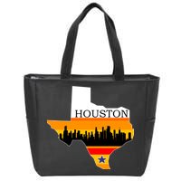 Retro Houston Texas Baseball Throwback Zip Tote Bag