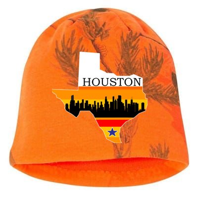 Retro Houston Texas Baseball Throwback Kati - Camo Knit Beanie