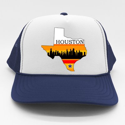 Retro Houston Texas Baseball Throwback Trucker Hat