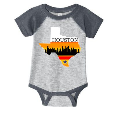 Retro Houston Texas Baseball Throwback Infant Baby Jersey Bodysuit