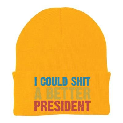 Retro I Could Shit A Better President Funny Meme Knit Cap Winter Beanie