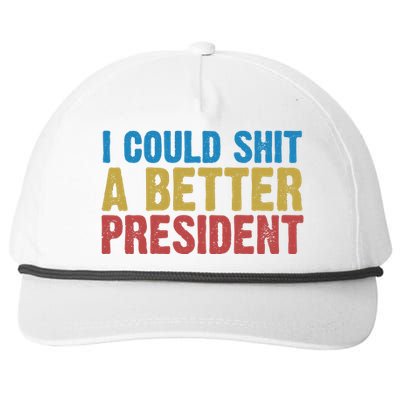 Retro I Could Shit A Better President Funny Meme Snapback Five-Panel Rope Hat