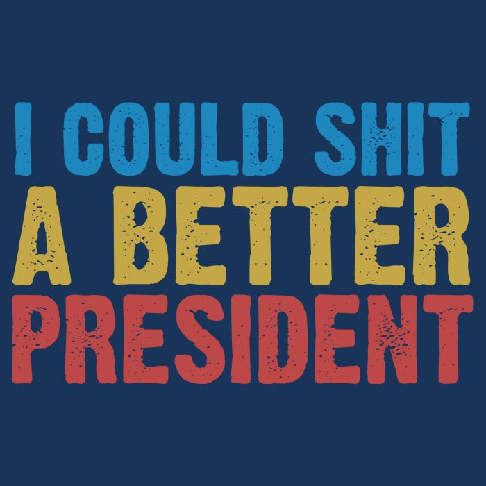 Retro I Could Shit A Better President Funny Meme Infant Baby Jersey Bodysuit